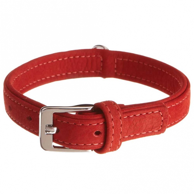 Karlie Halsband Buffalo aus Kalbsleder - Rot - 27 cm/10 mm – Bild 3