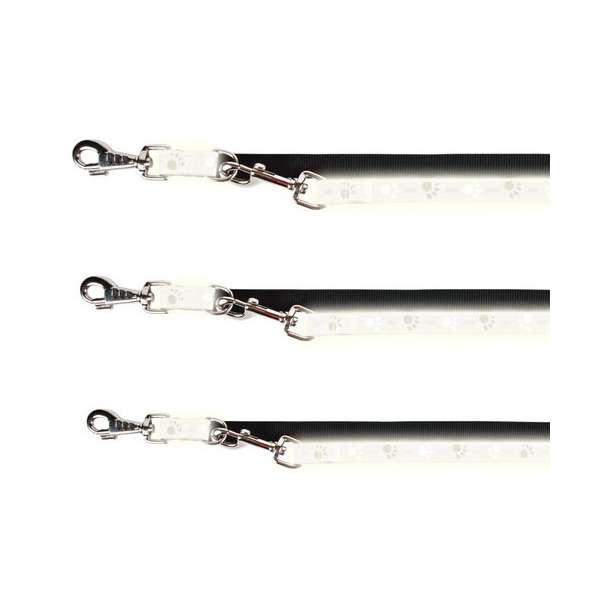 Trixie Verlängerungsleine Silver Reflect - Pfotenmotiv - 2 m / 20 mm – Bild 3