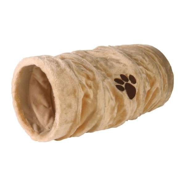 Trixie Crunch Plüschtunnel, 60 cm - Beige – Bild 3
