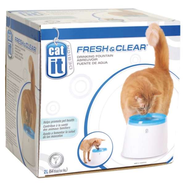 CATIT Fresh+Clear Trinkbrunnen 2L - Blau – Bild 3