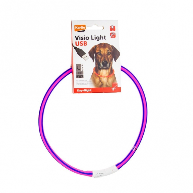 Karlie Visio Light LED-Leuchtschlauch mit USB - Gestreift - violett-pink – Bild 6