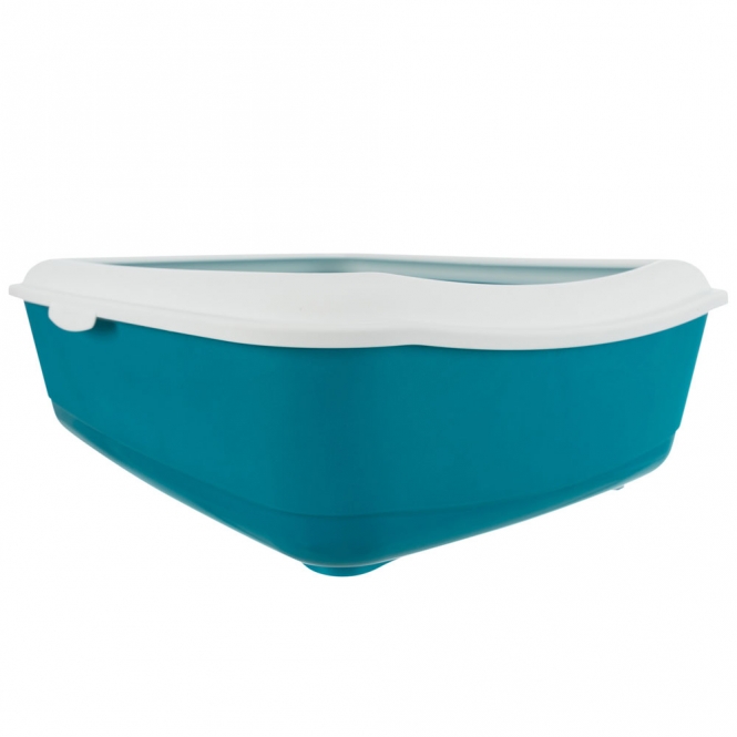 Trixie Katzentoilette Classic mit Rand - türkis/weiß – Bild 5