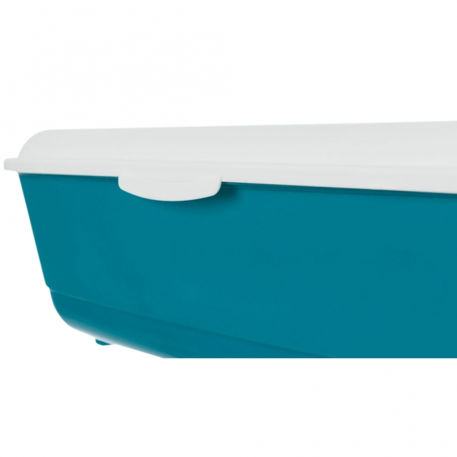 Trixie Katzentoilette Classic mit Rand - türkis/weiß – Bild 4