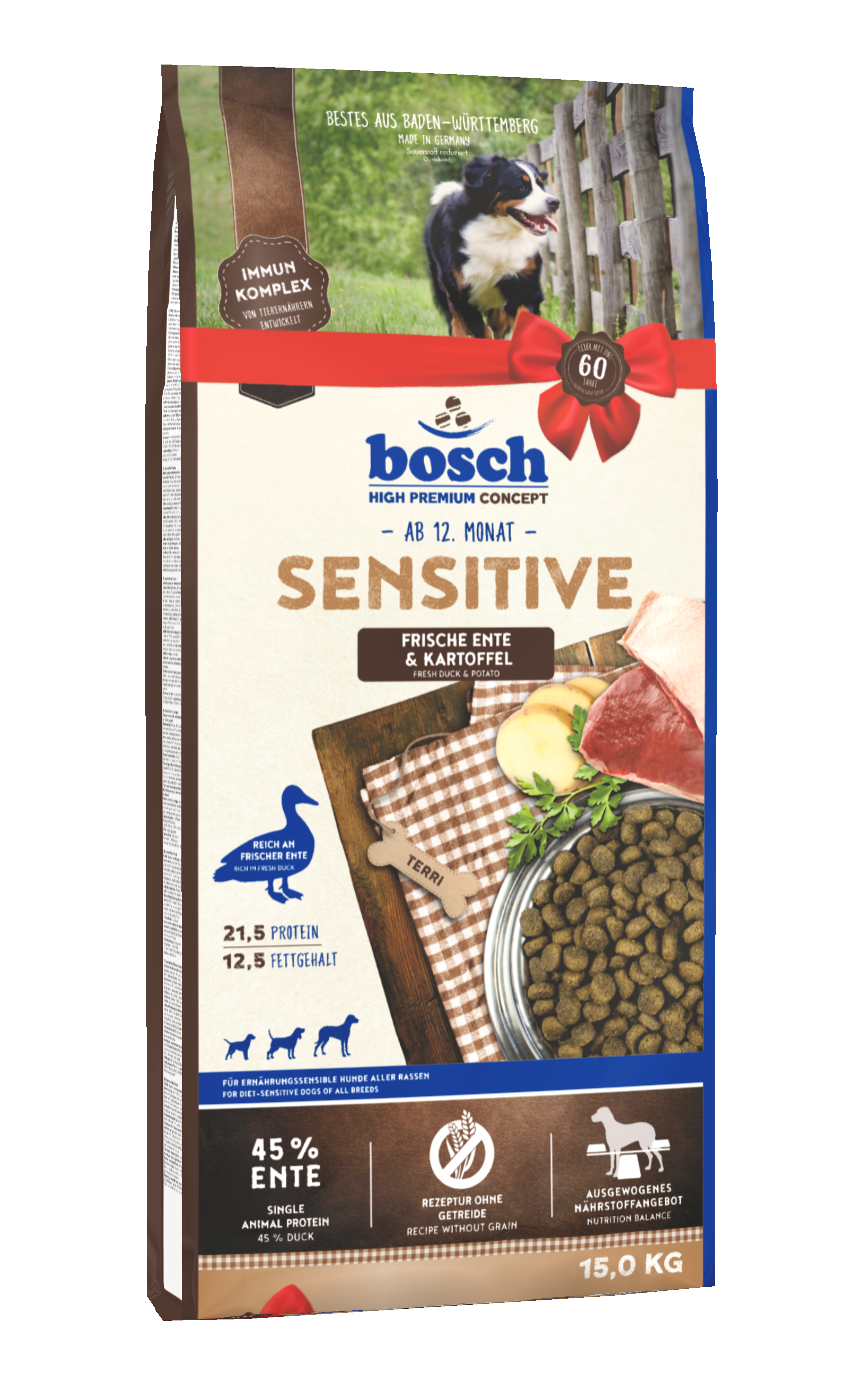 Bosch Sensi Ente+Kartof 15kg