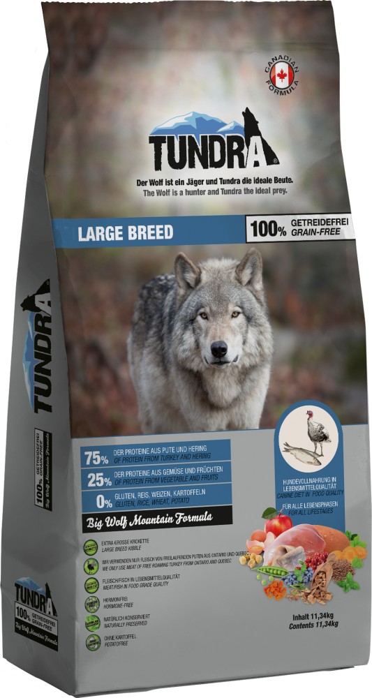 Tundra Large Breed Pute, Huhn & Hering 11,34kg